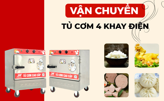 Giao tủ cơm 4 khay điện