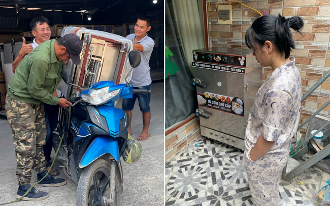 Vận chuyển tủ cơm 8 khay điện freeship