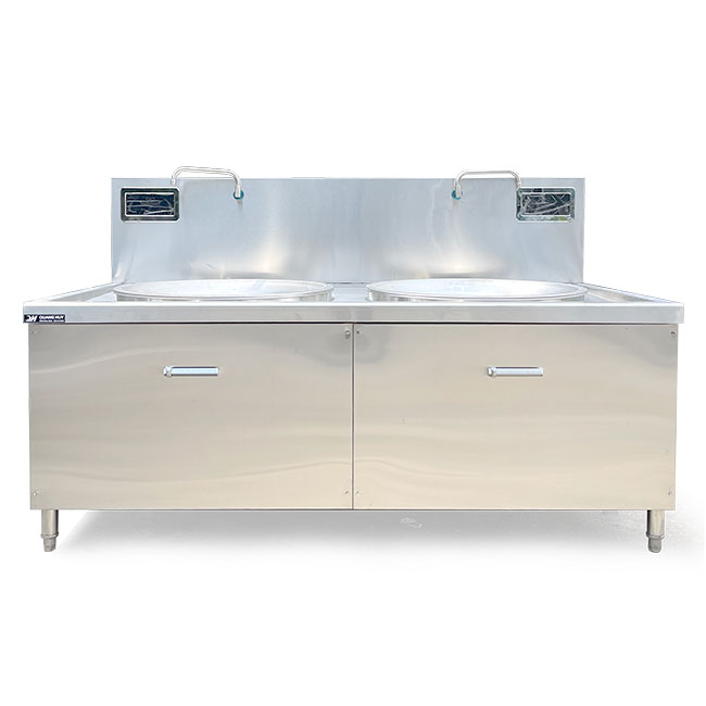 Bếp xào điện từ 2 họng liền chảo 2m