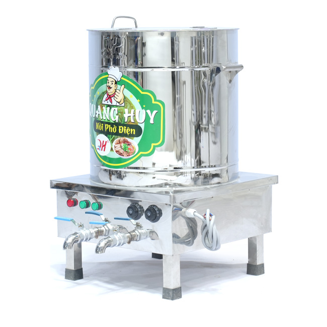 Nồi nấu phở 2 ngăn 300L mâm nhiệt QHNP-300-2N