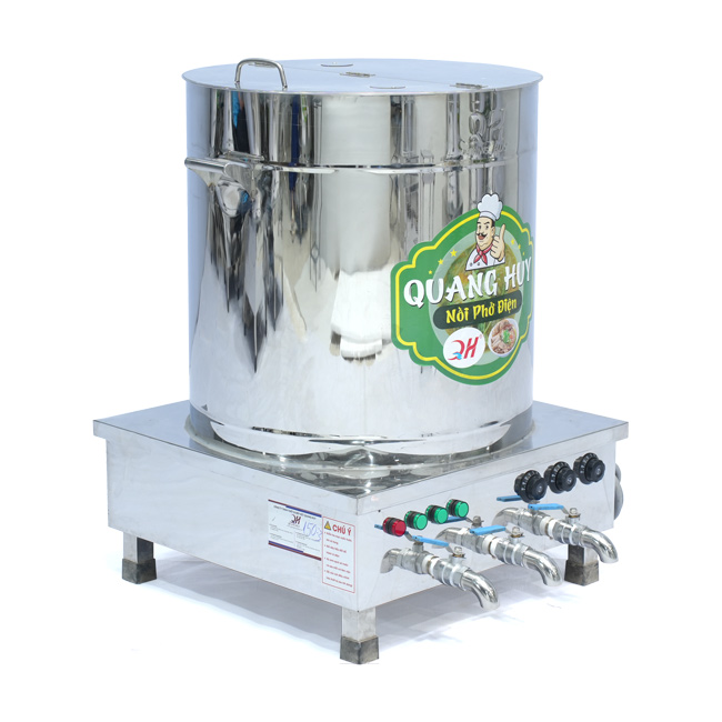 Nồi nấu phở 3 ngăn 120L mâm nhiệt QHNP-120-3N