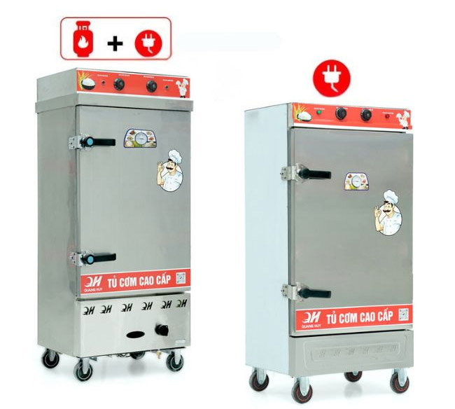 Tủ hấp cơm phân theo nhiên liệu vận hành