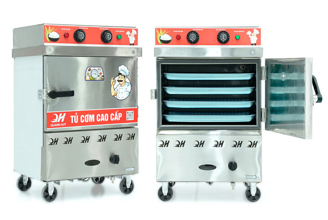 Tủ cơm inox 4 khay