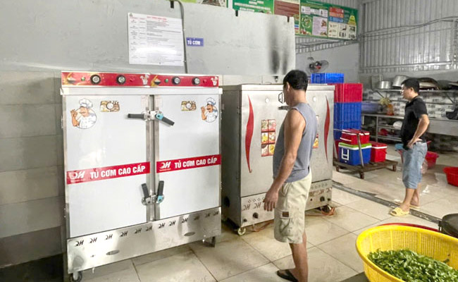 Tủ cơm công nghiệp 100kg năng suất lớn, nấu hấp đa năng tiện lợi