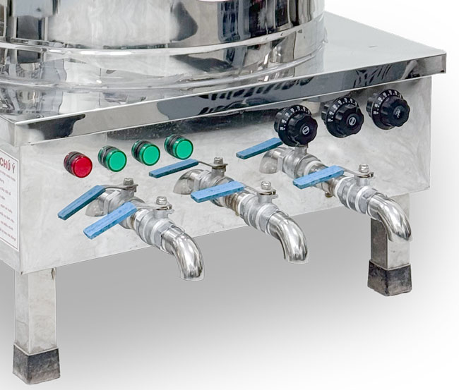 Van xả thải nồi phở 300L 3 ngăn