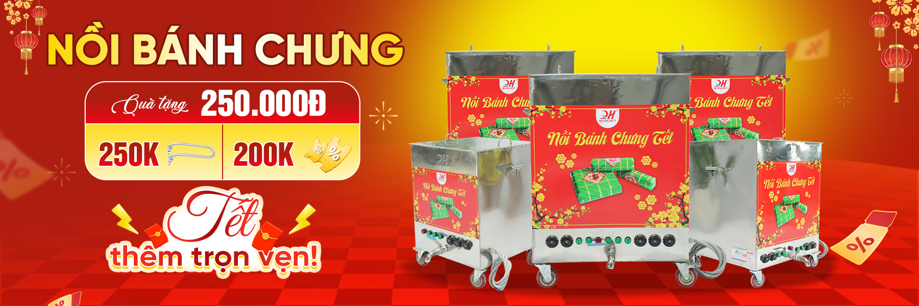5+ Mẫu Nồi Bánh Chưng, Bánh Tét gia công Giá Rẻ Lỗi 1 Đổi 1