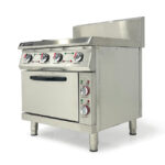 Bếp Âu 4 họng công nghiệp mặt từ có lò vi sóng