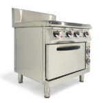 Bếp Âu 4 họng công nghiệp mặt từ có lò vi sóng