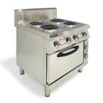 Bếp Âu 4 họng công nghiệp mặt từ có lò vi sóng