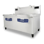 Bếp xào điện từ 2 họng liền chảo 1m6