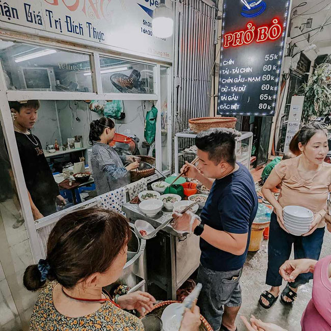 Quầy Inox Bán Phở (Tủ Kính Bán Phở)