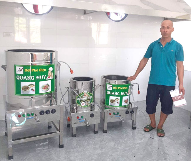 B&agrave;n giao lại nồi phở điện