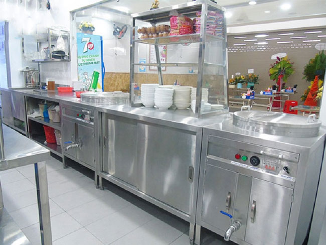 Bếp quán cơm rang phở bò 1 chiều