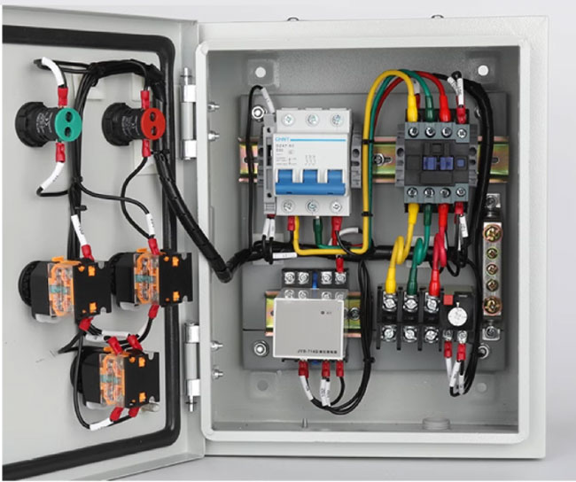 Đấu điện hộp điều khiển