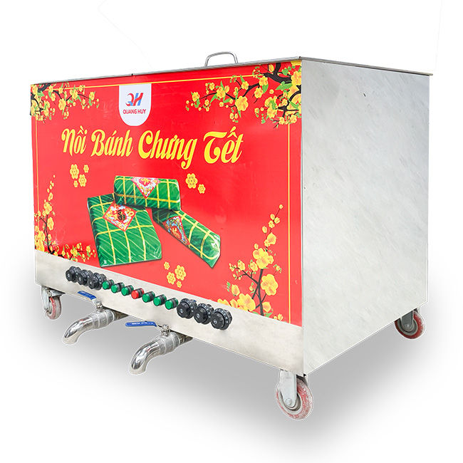 Nồi Bánh Chưng 500L Luộc từ 200 Chiếc/Mẻ Chỉ 7 Giờ