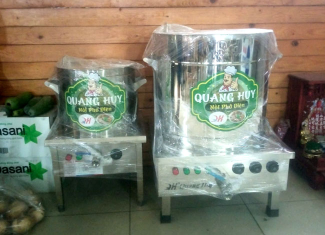 Nồi nấu bún riêu bằng điện 100 lít và 30 lít