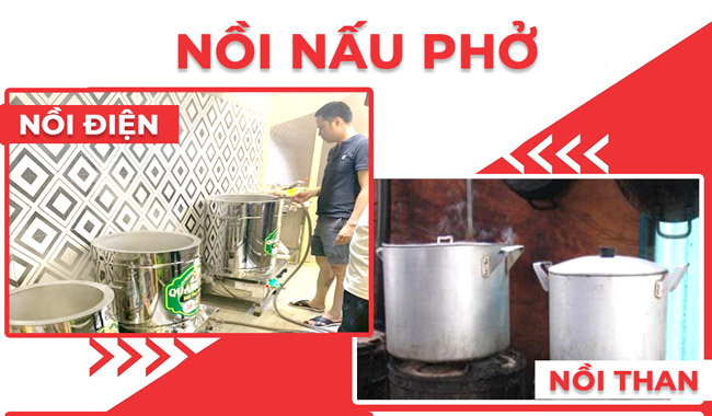 Nồi nấu phở điện v.s Nồi nấu phở truyền thống