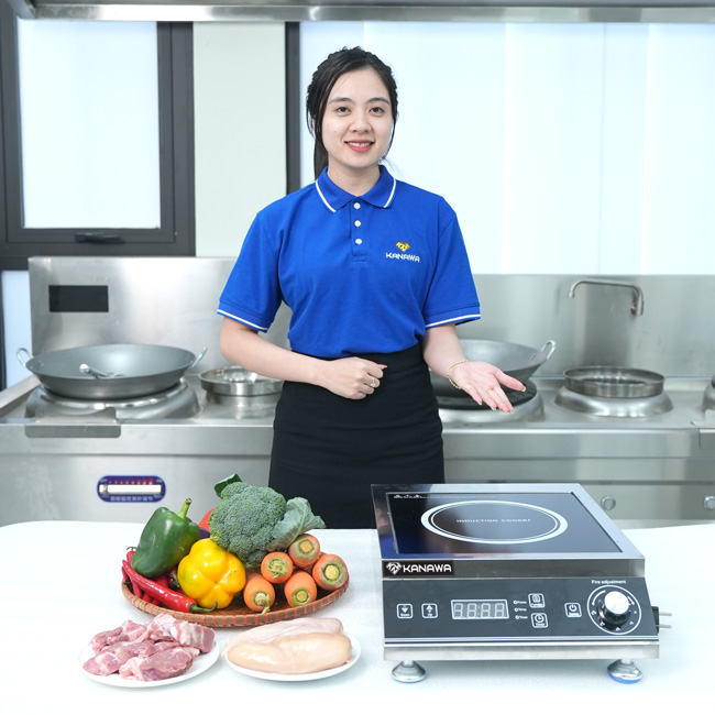 Bếp từ công nghiệp 3500W mặt phẳng Kanawa