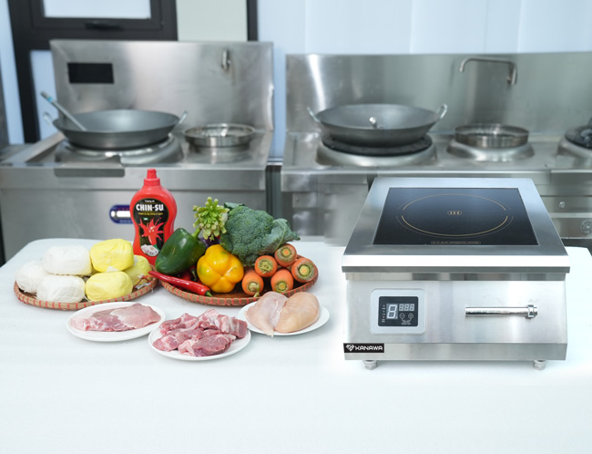 Bếp từ c&ocirc;ng nghiệp 8000W mặt phẳng