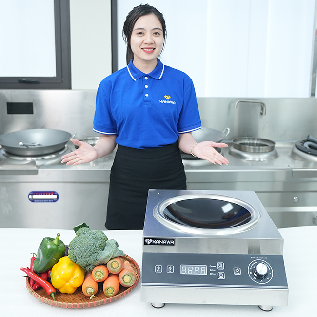 Bếp từ công nghiệp 5000W mặt lõm