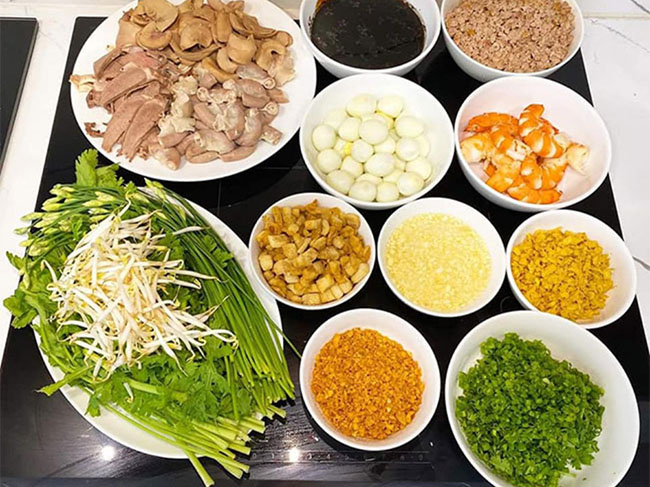 Các loại topping ăn kèm