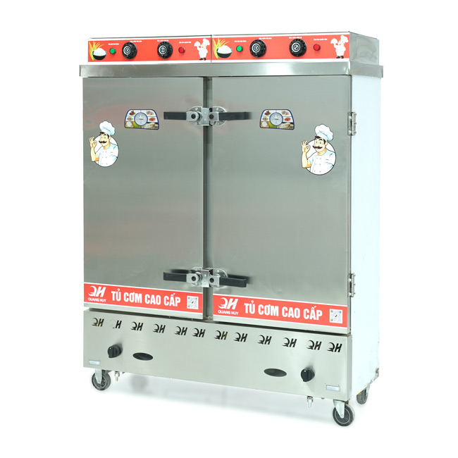 Hướng dẫn sử dụng tủ cơm điện gas 24 khay inox 304