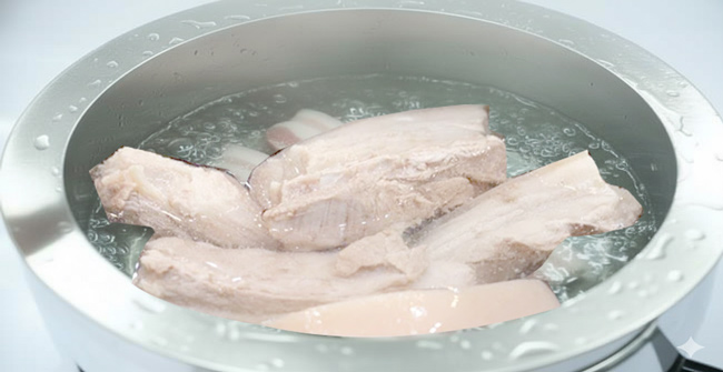 luộc thịt bằng nồi nấu phở điện