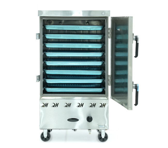 Những hạn chế khi đầu tư tủ cơm điện gas 8 khay inox 304