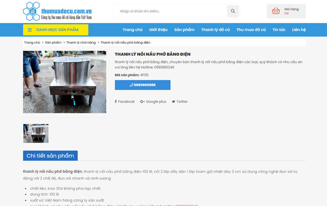 Nồi phở thanh l&yacute; tại Thu mua đồ cũ to&agrave;n quốc