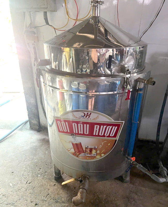 Nồi nấu rượu bằng điện 20kg tiện ích