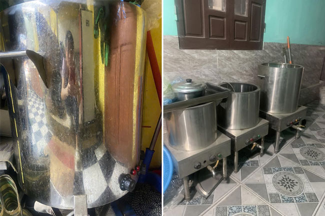 Nồi nấu phở thanh l&yacute; thiếu thẩm mỹ v&agrave; ATVS