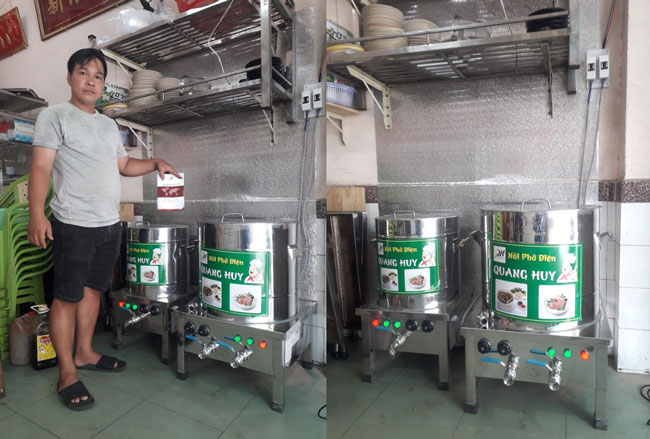 Nồi nấu phở bằng điện 2 ngăn 60L