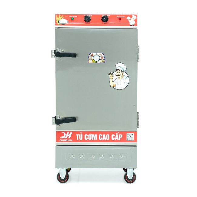 Tủ cơm công nghiệp điện 10 khay inox 304 TC10DL-VN