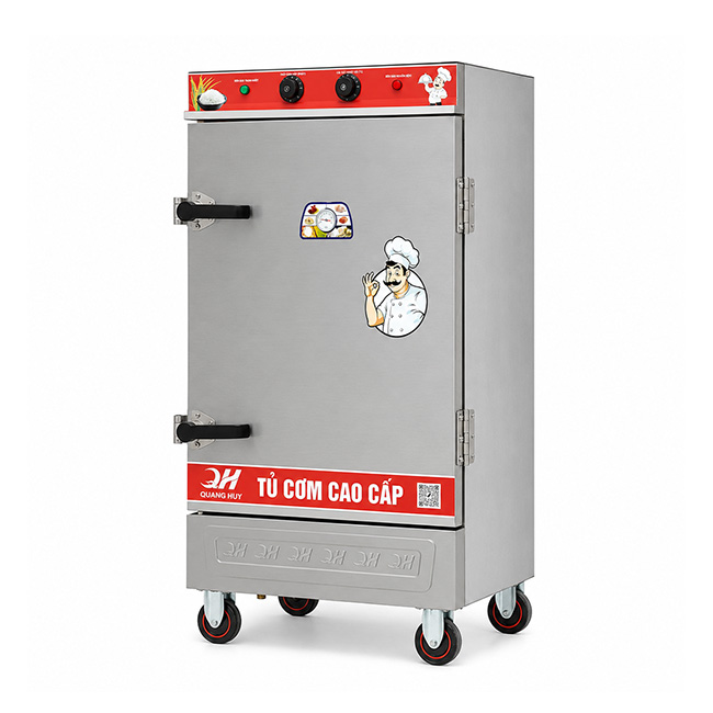 Tủ cơm công nghiệp điện 10 khay inox 304 TC10DL-VN