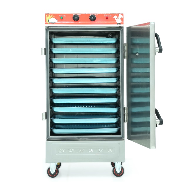 Tủ cơm công nghiệp điện 10 khay inox 304 TC10DL-VN