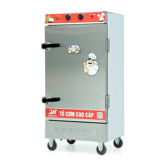 Tủ cơm công nghiệp điện 10 khay inox 304 TC10DL-VN