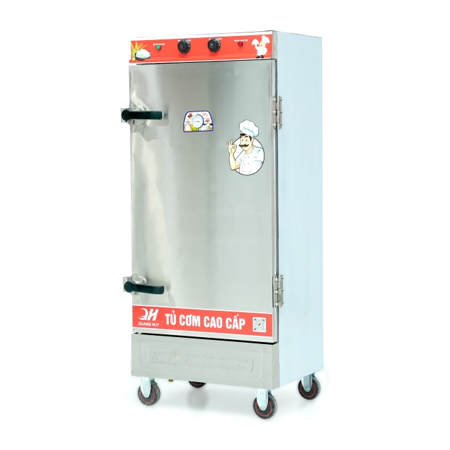 Tủ cơm công nghiệp điện 12 khay inox 304 TC12DL-VN