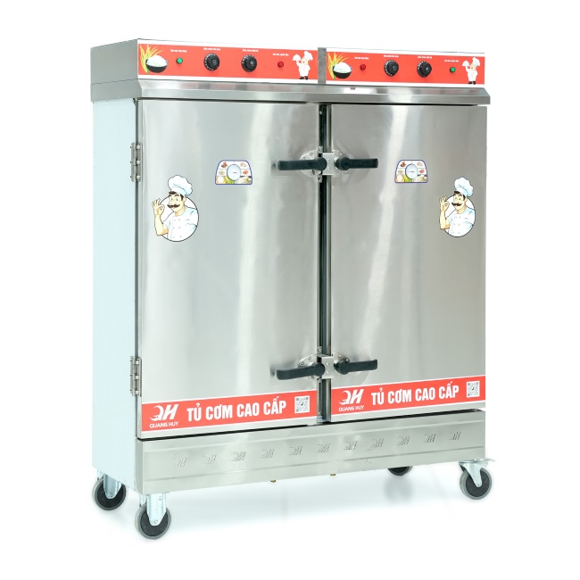 Tủ cơm công nghiệp điện 24 khay inox 304 TC24DL-VN