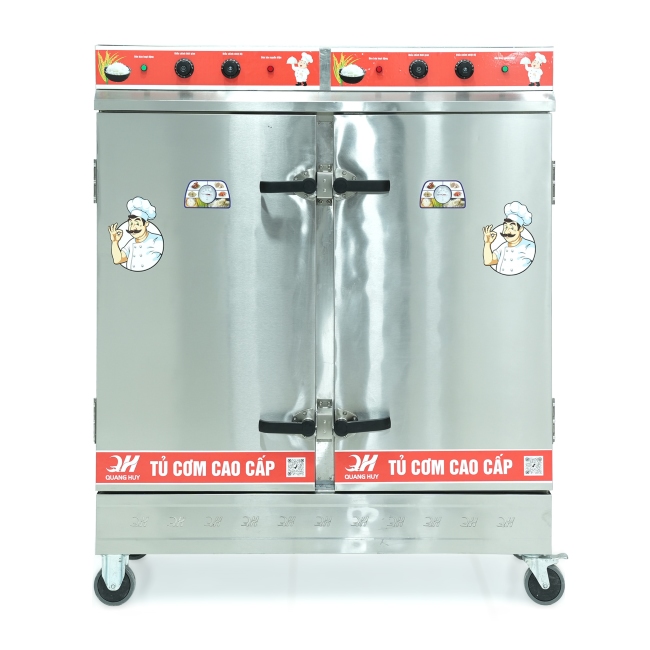 Tủ cơm công nghiệp điện 24 khay inox 304 TC24DL-VN