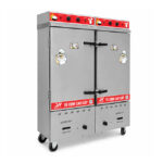 Tủ cơm công nghiệp điện gas 24 khay inox 201 TC24DGL-NK