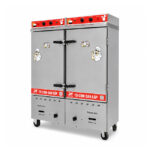 Tủ cơm công nghiệp điện gas 24 khay inox 201 TC24DGL-NK