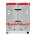 Tủ cơm công nghiệp điện gas 24 khay inox 201 TC24DGL-NK