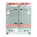 Tủ cơm công nghiệp điện gas 24 khay inox 201 TC24DGL-NK