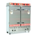 Tủ cơm công nghiệp điện gas 24 khay inox 201 TC24DGL-NK