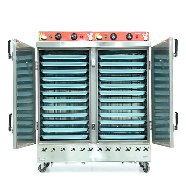 Tủ cơm công nghiệp điện 24 khay inox 201 TC24DL-NK