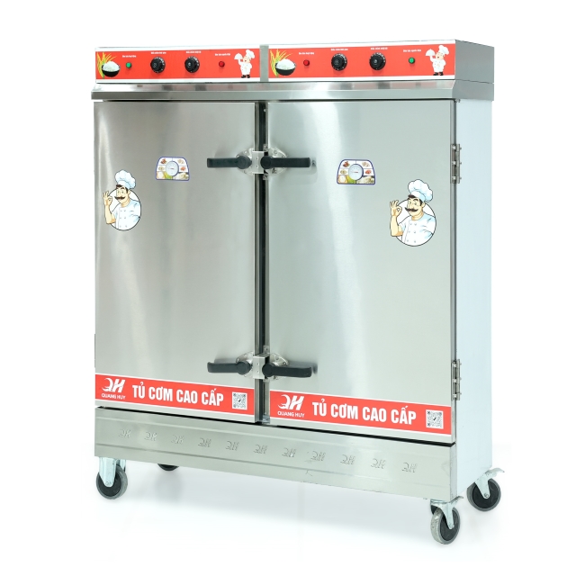 Tủ cơm công nghiệp điện 24 khay inox 304 TC24DL-VN