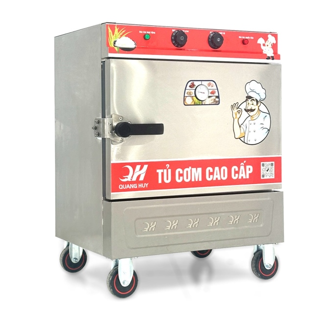 Tủ nấu cơm 4 khay điện inox 304