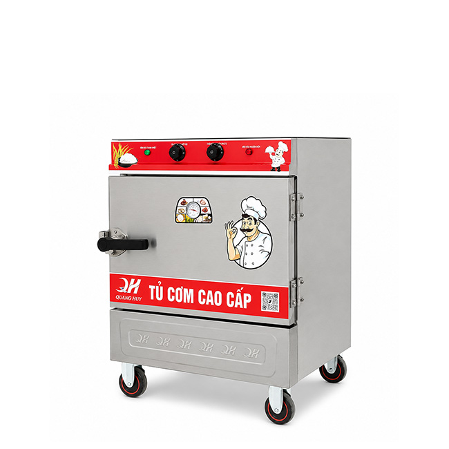Tủ cơm công nghiệp điện 4 khay inox 304 TC4DL-VN