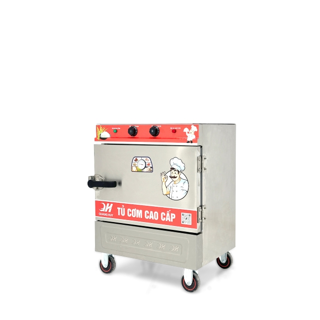 Tủ cơm công nghiệp điện 4 khay inox 304 TC4DL-VN