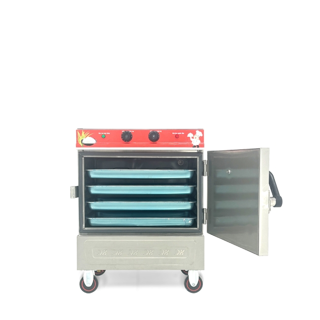 Tủ cơm công nghiệp điện 4 khay inox 304 TC4DL-VN